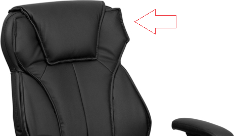 帶靠背和頭枕的椅子。